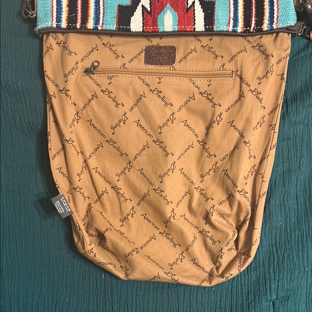 American Darling Fringe Shoulder Bag - Turquoise and Brown - Picture 5 of 7